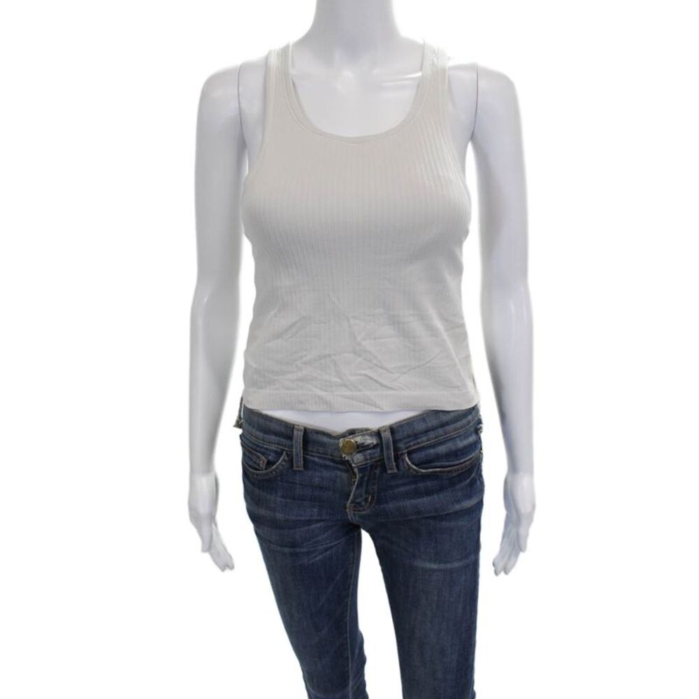 Lululemon Womens Ribbed Padded Racerback Active Tank Top Beige Size XS